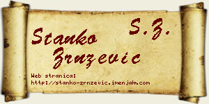 Stanko Zrnzević vizit kartica
